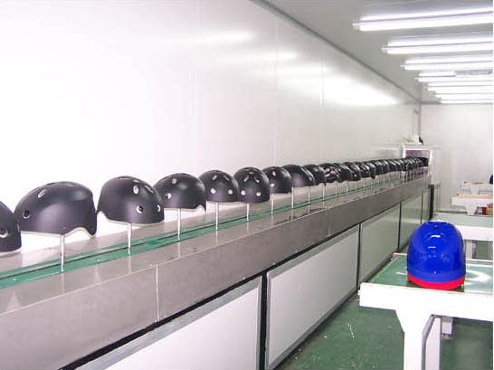 摩托車、電動車頭盔噴漆線工藝